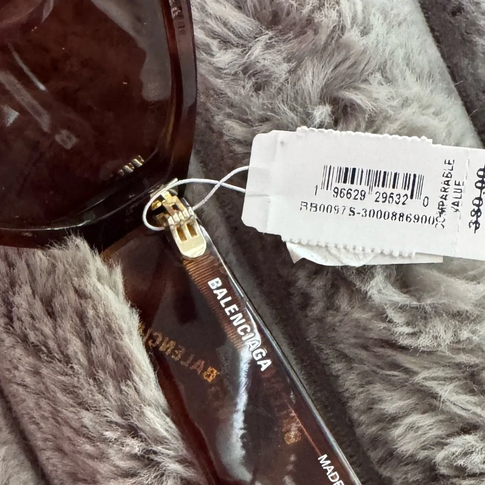 Balenciaga‎ Cat-Eye Sunglasses – Tortoiseshell Logo Frame - Picture 8 of 12